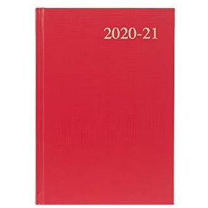 Collins Essential weekkalender, A5, middeljaar, 2020-2021, juli tot juli, rood