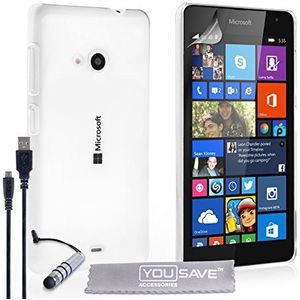 YouSave Accessories NO-KA02-Z940MPU beschermhoes voor Microsoft Lumia 535, met mini-styluspen en micro-USB-oplader