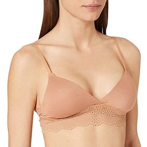 Skiny Dames Soft BH Uitneembare pads Bamboo Lace BH, volledige bedekking, Dames, Brons