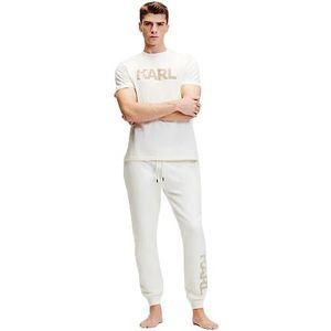 KARL LAGERFELD Joggingbroek met Floc-logo joggingbroek voor heren, Pristine