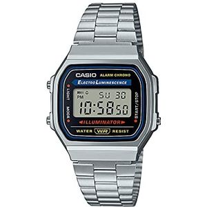 Casio Uniseks volwassene digitaal horloge kwarts met armband van roestvrij staal A168WA-1YES armband