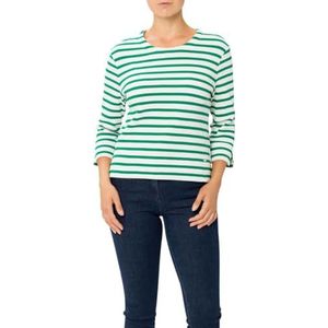 BRAX Style Bonnie Cotton Structure Striped Trainingspak voor dames, Donker malachiet