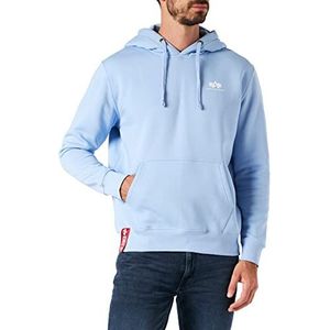 ALPHA INDUSTRIES Basic hoodie heren sweatshirt klein logo hoodie, Lichtblauw.