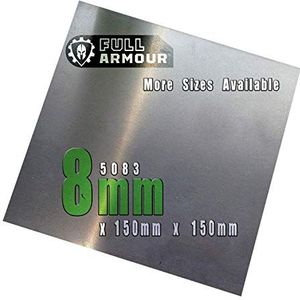 Full Armour Aluminium plaat - 8 mm 150 mm x 150 mm (15 cm x 15 cm)