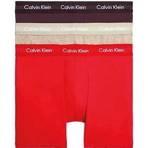 Calvin Klein Boxershorts voor heren, 3 stuks (3 stuks), meerkleurig (Pwr Plum, Fuschia Bry, Element HTHR)
