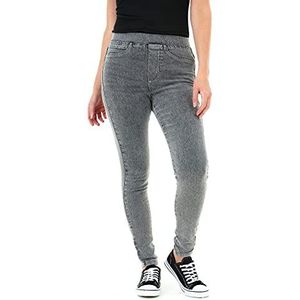 M17 Jeans voor dames, klassieke casual skinny fit, katoen met zakken, Zuurzwart