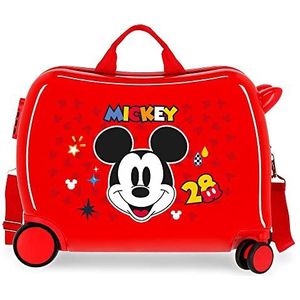 Disney Mickey Get Moving koffer, rood, 50 x 38 x 20 cm, kinderkoffer, Rood, kinderkoffer