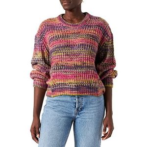 JACK & JONES Jxsimone Space Dye Crew Neck Knit Noos Damessrui, Acai/Stripes: Space Dye, XS, Acai/Stripes : Space Dye