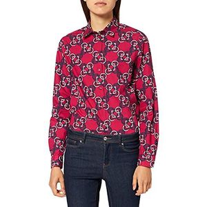 Seidensticker Damesblouse regular fit blouse lange mouwen 100% katoen, Rood