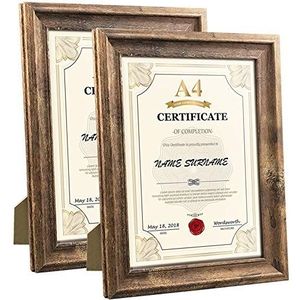 PETAFLOP A4 21 x 29,7 cm fotolijst in landelijke stijl voor certificaatdocumenten en certificaten