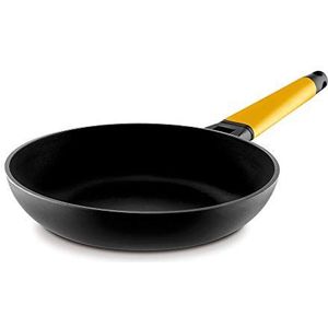 Castey 8-20 pan met afneembare handgreep, anti-aanbaklaag, 20 cm, 1 l, zwart met gele handgreep