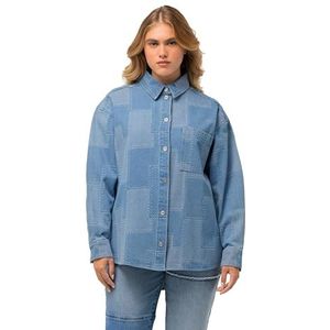 Ulla Popken Blazer en jean pour femme, bleu clair, 44-46
