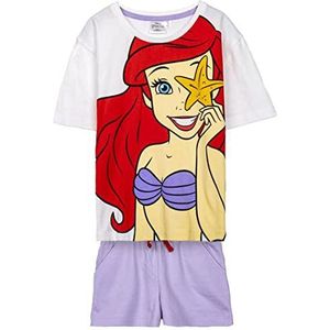 CERDÁ LIFE'S LITTLE MOMENTS French Terry Prinses The Little Mermaid T-shirt, uniseks, kinderen, 2-delig, Meerkleurig
