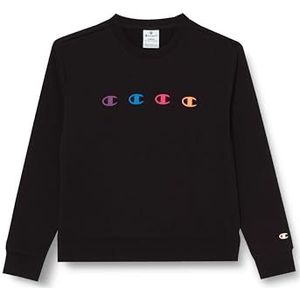 Champion Legacy Graphic Shop G Ultralicht Powerblend Fleece Crewneck Sweatshirt voor meisjes, zwart.
