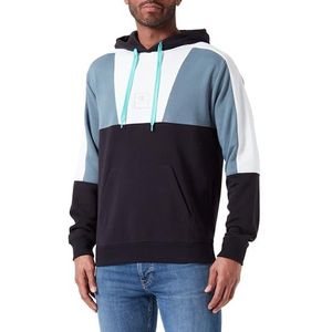 Champion Legacy Athleisure-Heavy Spring Terry Half-Zip Sweat à capuche Homme, Noir/gris pastel/gris clair, L