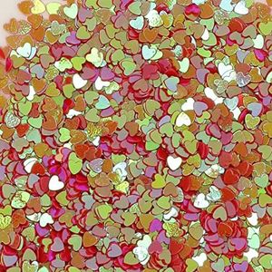 Craftelier - Glitter Multi Harten voor Knutselen, Scrapbooking, Decoraties en Shake Cards | Vorm van Kleine Harten - Grootte ca. 3 mm | Groene en Rode Kleuren
