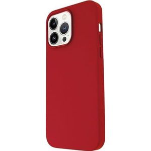 JT Berlin Steglitz siliconen beschermhoes voor Apple iPhone 14 Pro Max, siliconen hoes [compatibel met draadloos opladen, zachte binnenvoering van microvezel] rood