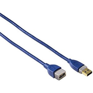 Hama USB 3.0, A Plug - A Socket, 1,80 m USB-kabel 1,80 m USB A Blauw