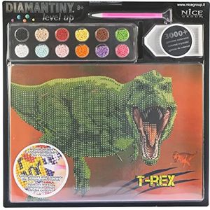 DIAMANTINY Level Up Dinosaurus Crystal Art, Diamond Painting Kit, T-Rex