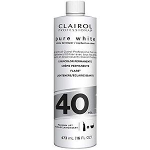 Clairol Pure White 40 Volume Creme Developer pour Unisexe Crème 473 ml