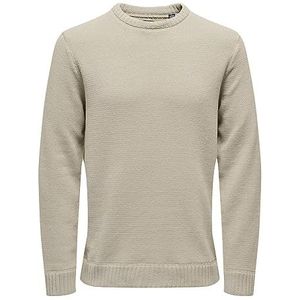 ONLY & SONS Pull tricoté pour homme, argenté, XL