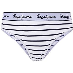 Pepe Jeans Braziliaanse gestreepte slip dames bikini stijl ondergoed (1 stuk), Navy Blauw