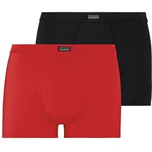 bruno banani Heren Retro Shorts (2 stuks) Rood Zwart XL, Rood/Zwart