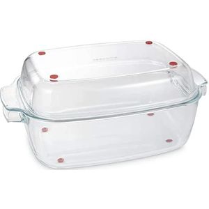 Tescoma 629090 GrandChef braadpan rechthoekig met deksel, glas, 40 x 26 cm