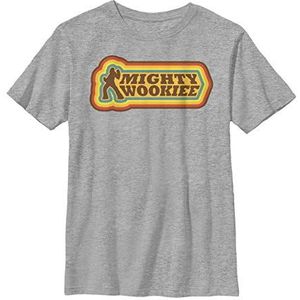 STAR WARS Mighty Wook T-shirt voor jongens, grijs gemêleerd Athletic, M, Athletic Heather Grey