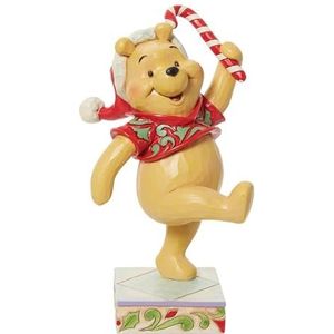 Jim Shore Enesco figuur Disney Traditions Winnie de Poeh met suikerriet, 14 cm