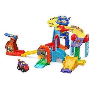 VTech - Tut Tut Bolides, Maxi Circuit stunts met auto Diego Super Turbo, circuit auto's voor kinderen, 4 magische zones, cadeau voor jongens en meisjes van 1 jaar tot 5 jaar - Inhoud in het Frans