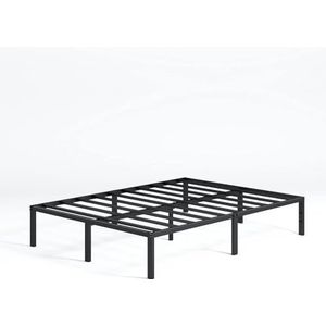 ZINUS Yelena Bedframe van metaal 36 cm, lattenbodem van staal, eenvoudige montage, opbergvak onder het bed, 120 x 190 cm, zwart