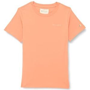 Champion Eco Future Light Jersey Regular S/S T-shirt meisjes, perzikroze, 13-14 jaar, Perzik roze