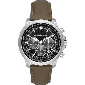 Michael Kors Chronograaf Cortlandt voor heren, horloge van roestvrij staal, MK8985, zilver (zilver), Zilver (zilver)
