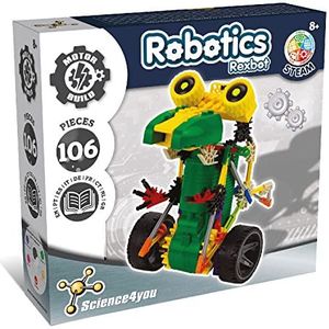 Science4you - Rexbot 80002227, bouwset met 106 delen, 8 jaar, een interactieve robot voor kinderen, bouwspel, handmatige activiteiten voor jongens en meisjes, meerkleurig