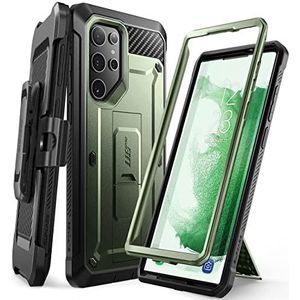 SUPCASE Outdoor Case voor Samsung Galaxy S22 Ultra (6,8"") 5G Phone Case Bumper Case Rugged Cover Cover [Unicorn Beetle Pro] ZONDER screen protector met riemclip en standaard 2022 editie (groen)