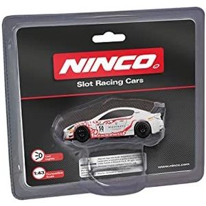 Ninco - Maserati GT4 White. Auto Slot Schaal 1:43. met Lichten. 91208