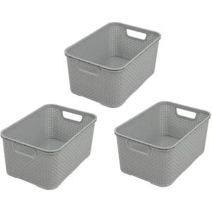 BranQ Home essential Multifunctioneel universeel rek van BPA-vrij kunststof, 4 manden, crèmekleurig