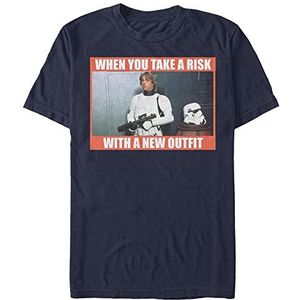 Star Wars T-shirt met korte mouwen bio uniseks T-shirt, Navy Blauw