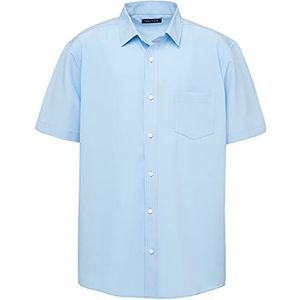 Nautica mens School Uniform Short Sleeve Performance Oxford Button-down Button Down Shirt, Ox Blue, Small US