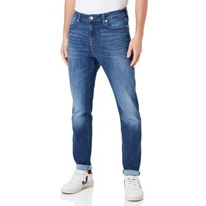 ONLY & SONS Onsrope Slim Tapered Pim Dnm Box Slim Fit Jeans voor heren, Donker denim blauw