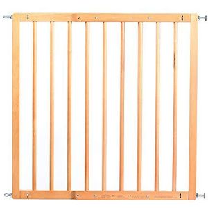 Reer Basic beschermingsrooster voor trappen en deuren om te schroeven, hout, stabiele grip, doorgangsbreedte 65,5-106 cm, 46977, bruin, 65,5-106 cm