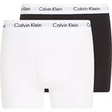 Calvin Klein 3p Trunk, boxershorts voor heren, 3 stuks, Wit