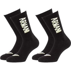 EMPORIO ARMANI Chaussettes pour homme, Noir/noir, taille unique