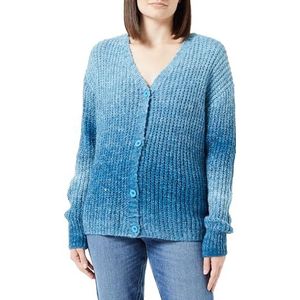 LIBBI Cardigan pour femme, Bleu Multicolore, XL