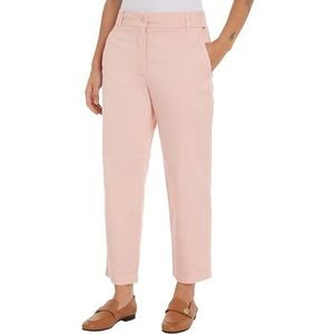 Tommy Hilfiger Co Blend Gmd Slim Straight Chino Chino voor dames, Fancy Roze