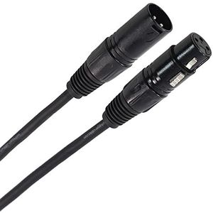 Plugger DMX-kabel 3-polig vrouwelijk naar XLR mannelijk, 1,50 m lang, symmetrisch signaal + DMX-massa, verlichtingscontrole en podiumeffecten, muziekstandaard of DMX-console.