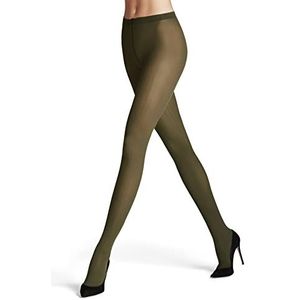 FALKE Prime Rib 60 DEN panty voor dames, semi-ondoorzichtig, middeldik, mat, drukloze tailleband aan de taille, fijn geribbeld, elegant, effen, zacht garen, 1 paar, Groen (Artichoke 7436)