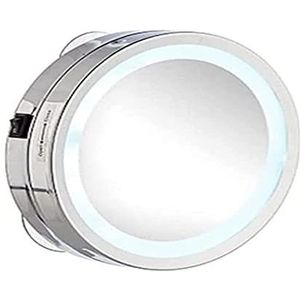 LED vergrotingsspiegel zilver (16,5 x 4 x 16,5 cm)
