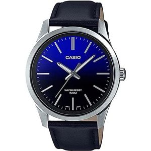 Casio Watch MTP-E180L-2AVEF, zwart, band, zwart., Band